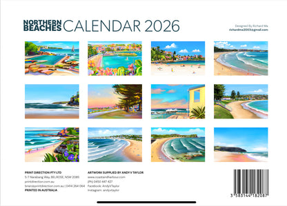 Northern Beaches Calendar - 12 Original Joypop Artworks (AUSTRALIAN BUYERS ONLY)
