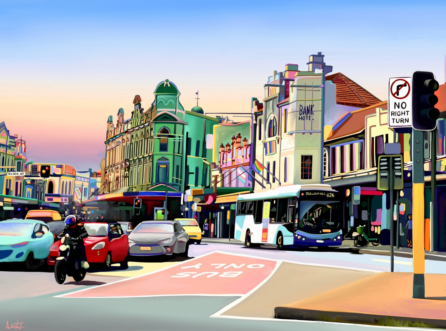 Newtown Sunset Artwork